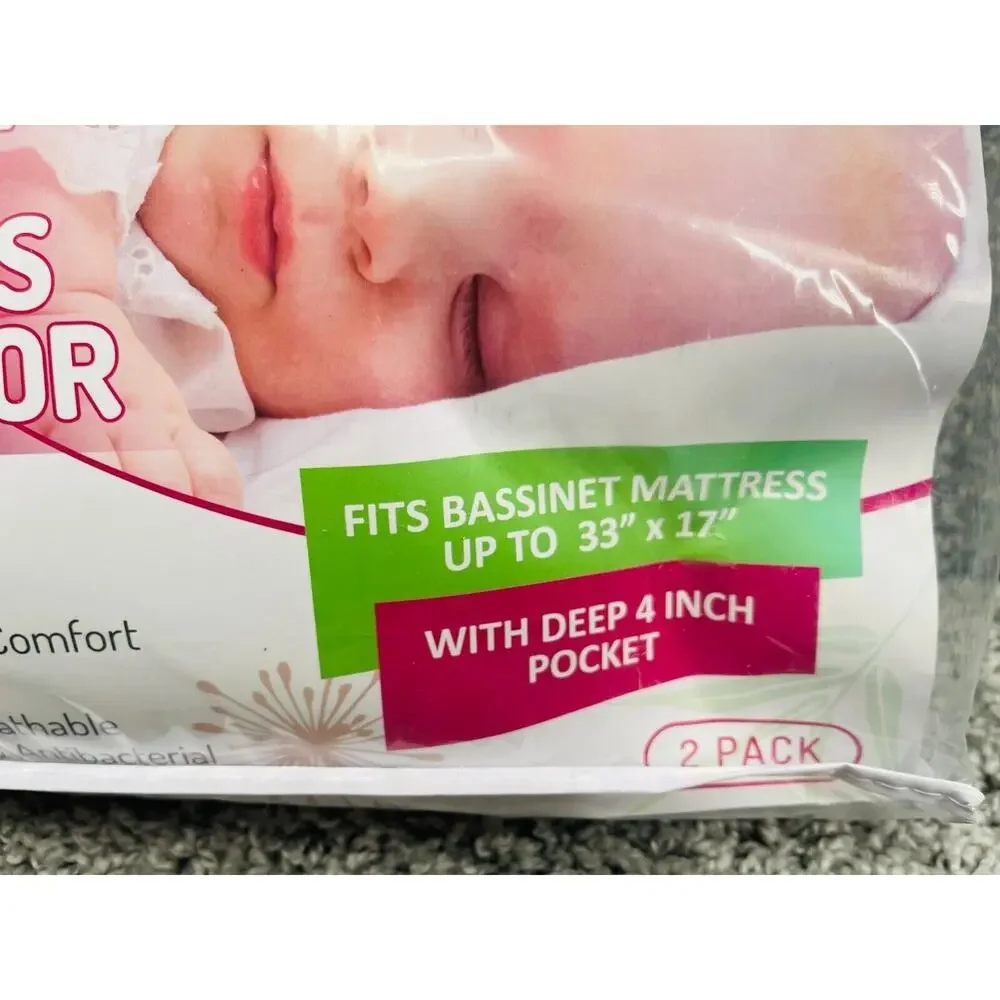 iLuVBamboo Mattrese Protector Cover Bamboo Bassinet Waterproof 33 x 17